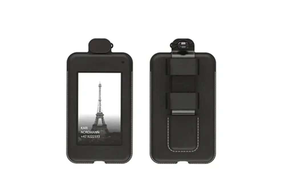 BagID Attachment Casing BagID 2 Leather - Obsidian Black