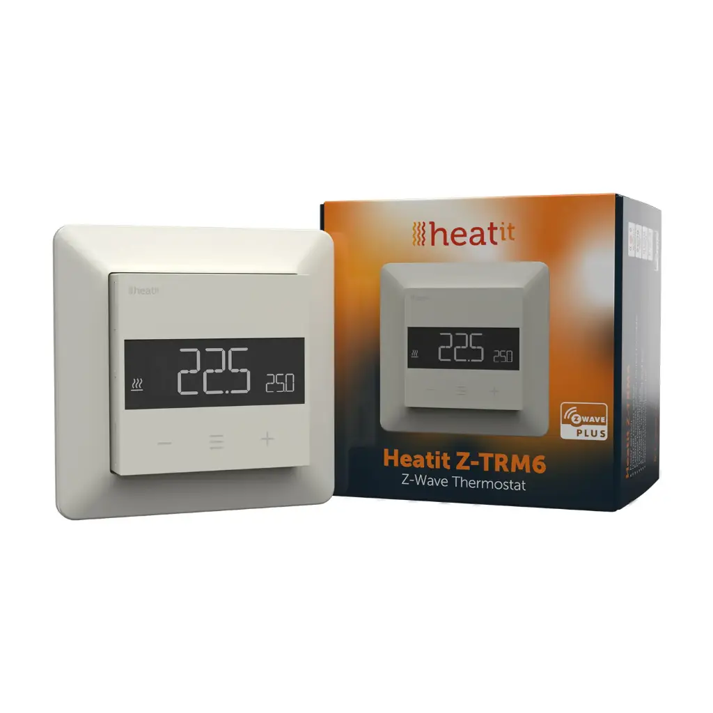 Heatit Z-TRM6 Thermostat Z-Wave 800 series (White RAL 9010)