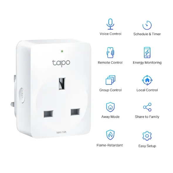 TP-Link Tapo P110 Smart Plug Type G (UK) Wi-Fi with Energy Monitoring