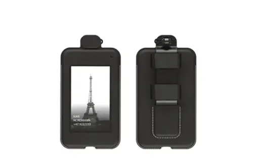 BagID Attachment Casing BagID 2 Leather - Obsidian Black