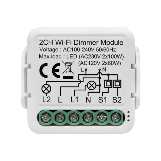 Netplus Smart Dimmer Module 2-channel Wi-Fi