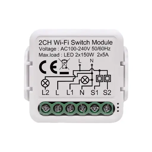Netplus Smart Relay Switch Module 2-channel Wi-Fi