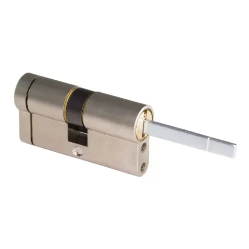 LINCE CPlus cylinder, 40-30, D cam, Nickel finish, 5 keys