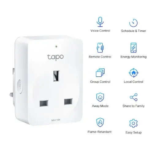 TP-Link Tapo P110 Smart Plug Type G (UK) Wi-Fi with Energy Monitoring