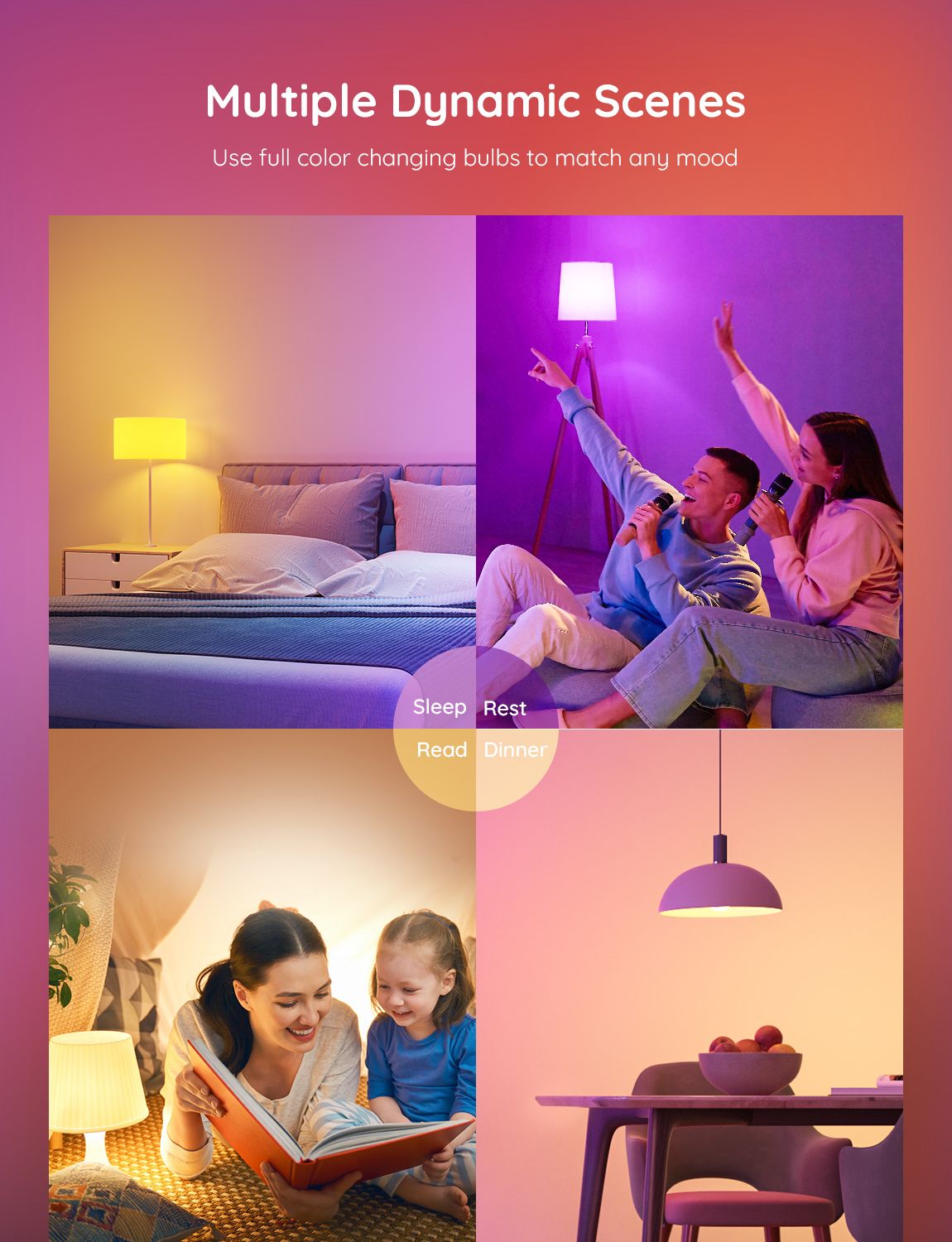 Умная лампа Govee RGBWW Smart LED Bulb E27 (800lm) (2-pack) — изображение 6
