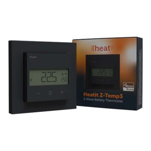 Датчик влажности Heatit Z-Temp3 thermostat battery - black matt