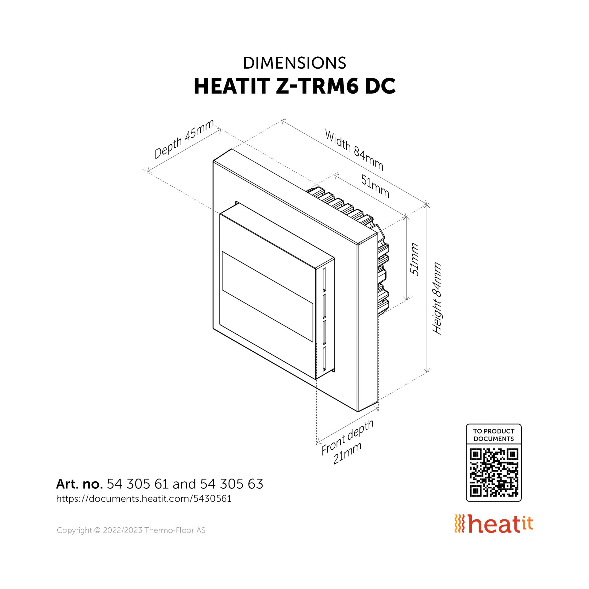 Heatit Z-TRM6 DC thermostat White RAL 9003 - Image 8
