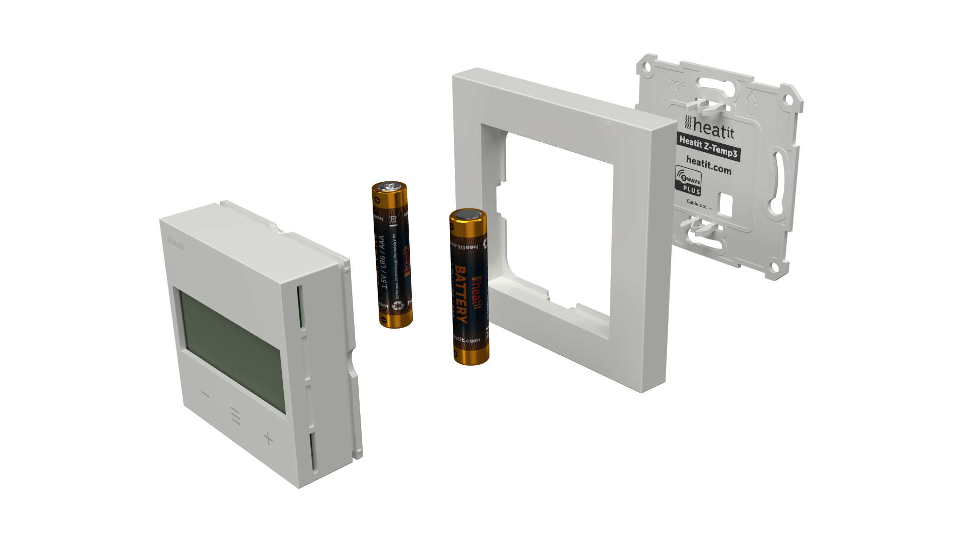 Датчик влажности Heatit Z-Temp3 thermostat battery - белый — изображение 4