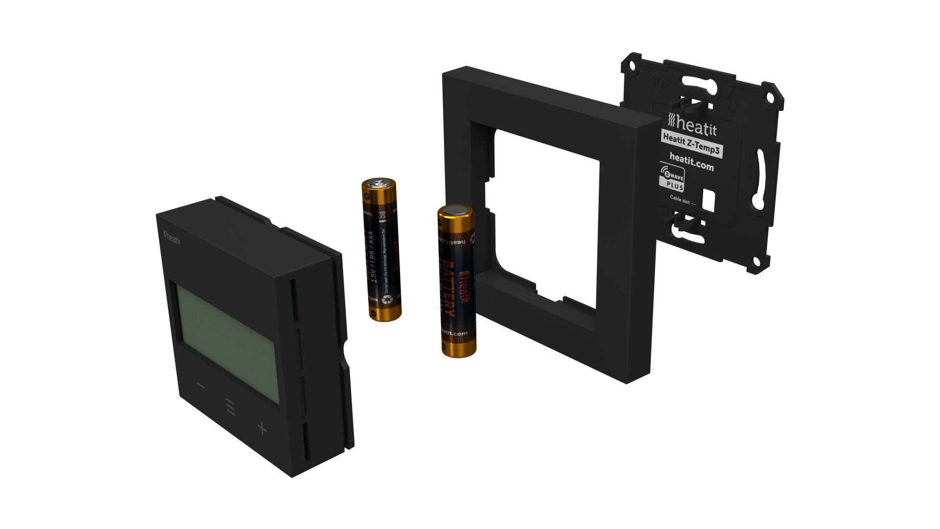 Heatit Z-Temp3 thermostat battery - black matt - Image 9