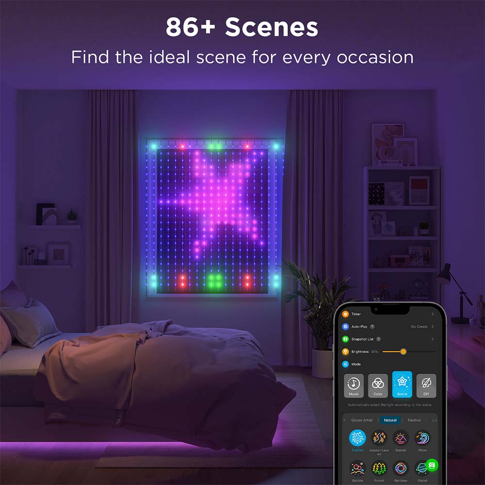 Светильник Govee Curtain Lights Netflix (1,5x1,5m) — изображение 4