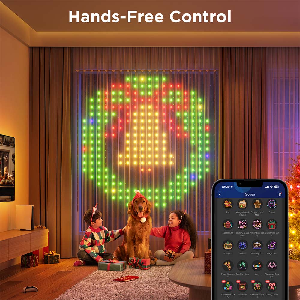 Светильник Govee Curtain Lights Netflix (1,5x1,5m) — изображение 12