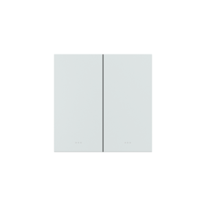Akubela 2 Gang Key Switch - White