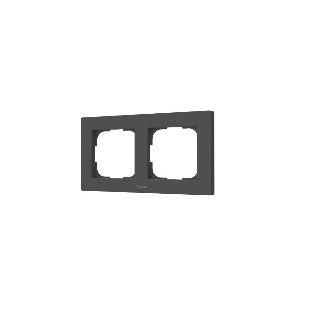 Aqara Switch Frame H2 EU 2-gang (серый) — изображение 2
