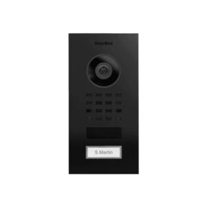 Doorbird IP Video Door Station D1101V Flush-mount, Graphite black (Raven Polar), powder-coated, semi-gloss