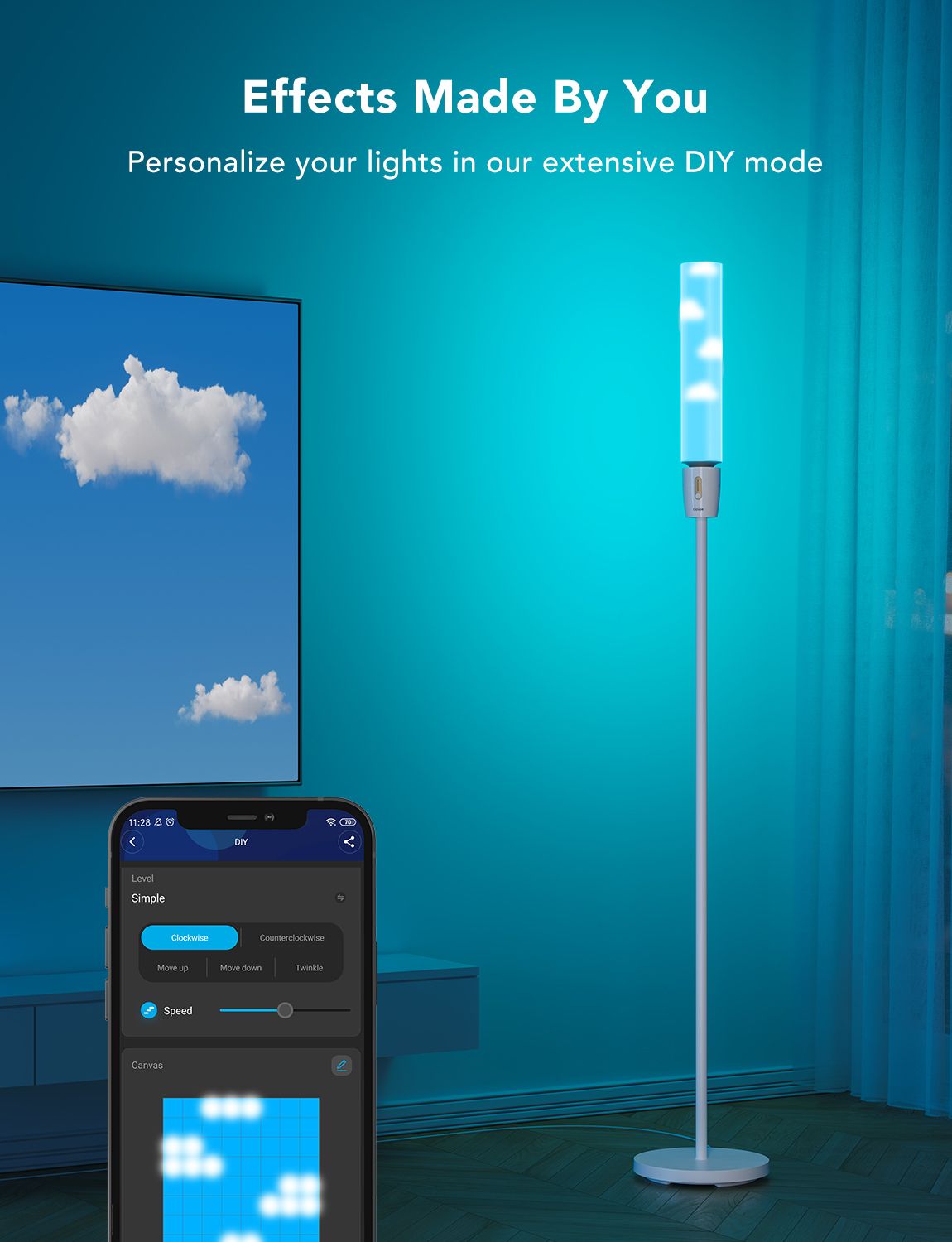 Govee RGBICWW Cylinder Floor Lamp - Image 3
