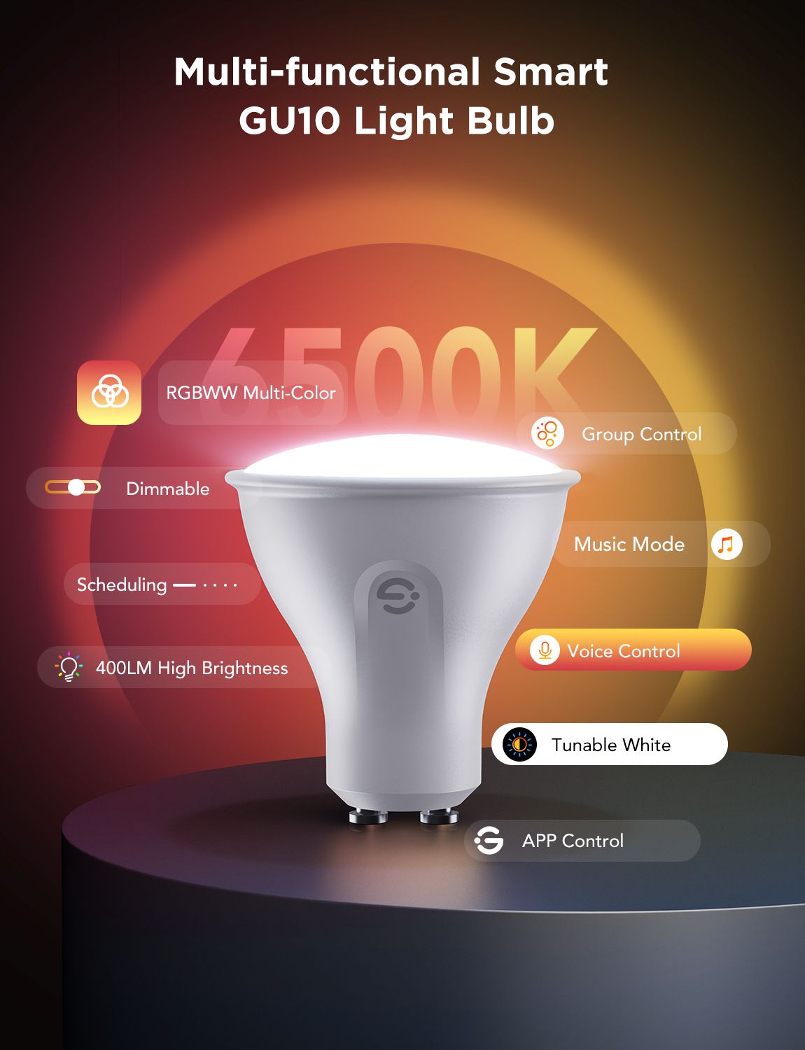 Govee RGBWW Smart LED Bulb GU10 (2-pack) - Image 2