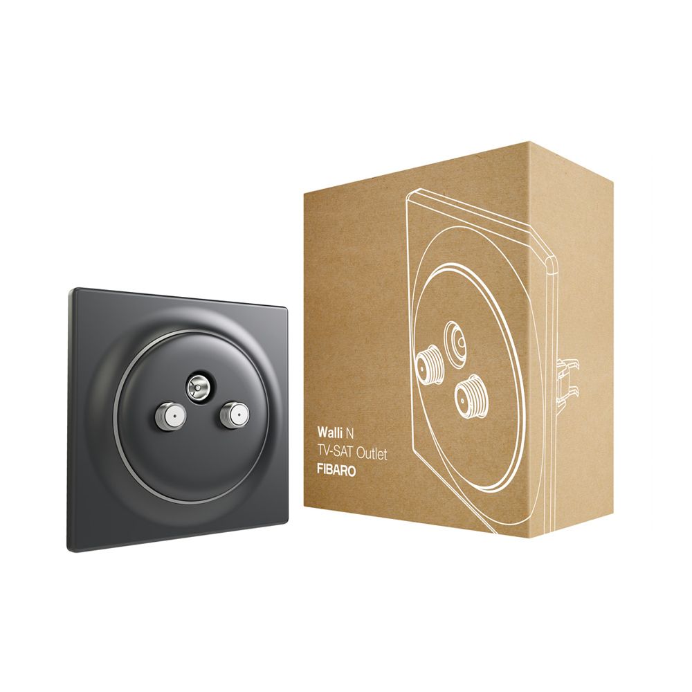 FIBARO Walli N TV-SAT Outlet Anthracite - Image 2
