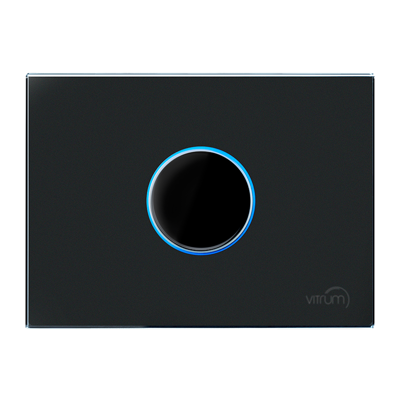 Vitrum EU I Lighting Black Glass Etched