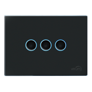 Vitrum EU III Lighting Black Glass Etched