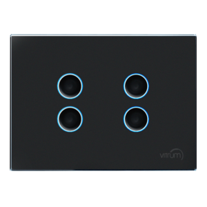 Vitrum EU IV Lighting Black Glass Etched
