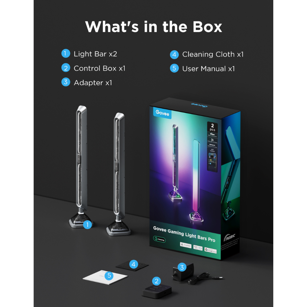Светодиодная лента Govee Smart Gaming Light Bars Pro (2-pack) — изображение 9