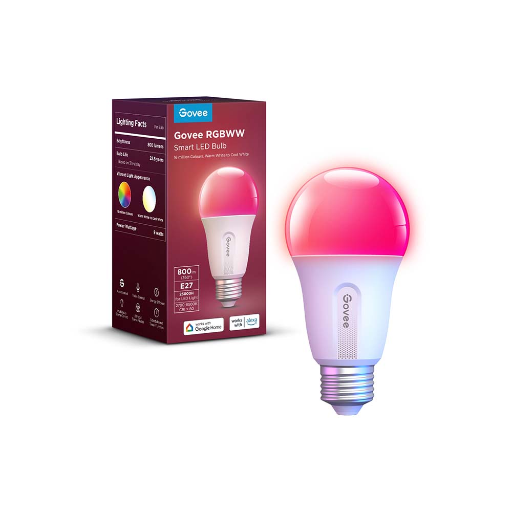 Умная лампа Govee RGBWW Smart LED Bulb E27 (800lm)