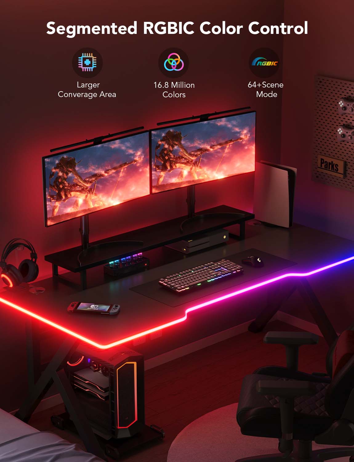Govee RGBIC LED Neon Rope Light for desks (3m) - Image 6