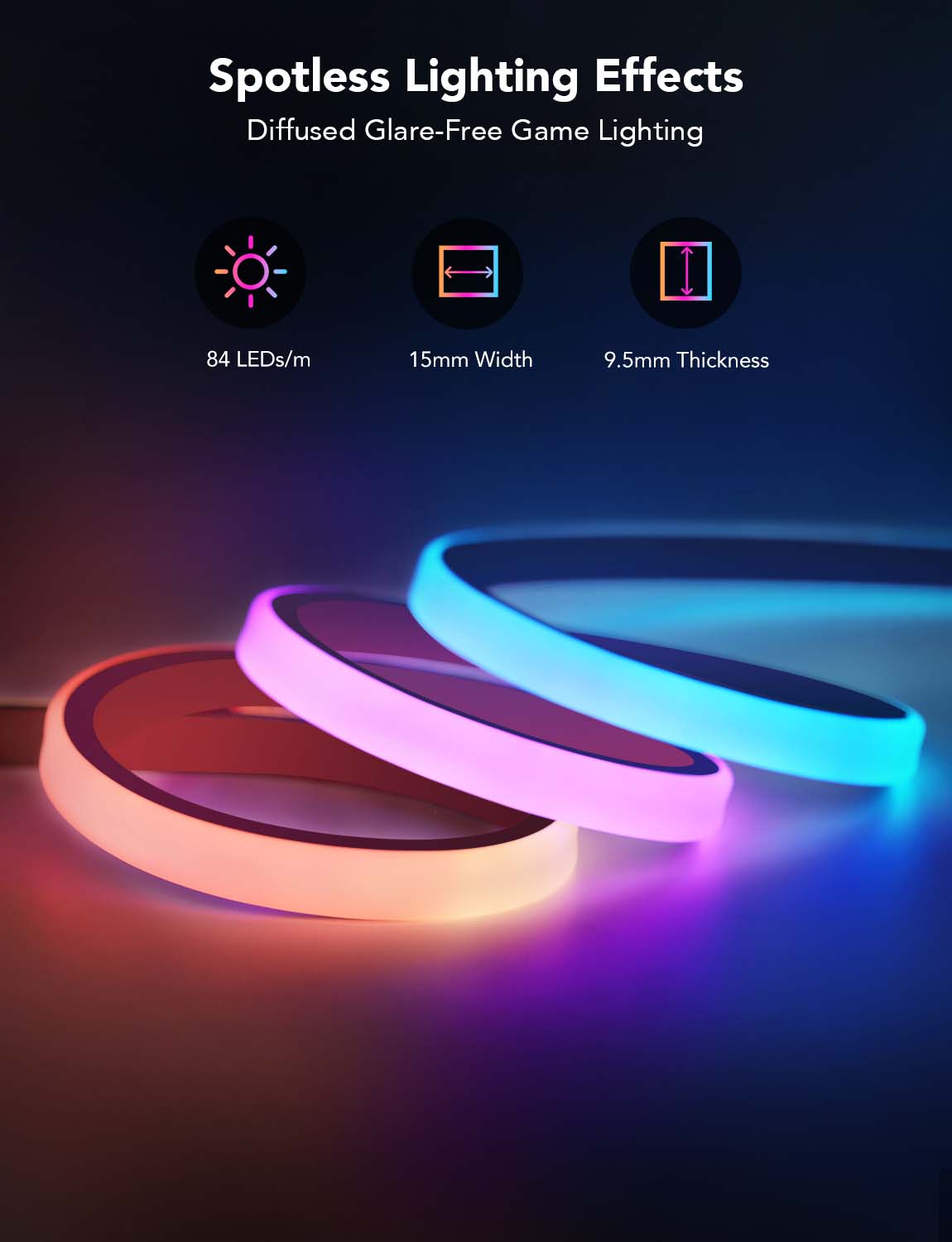 Govee RGBIC LED Neon Rope Light for desks (3m) - Image 2