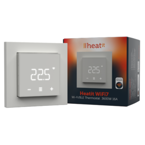 Heatit WiFi7 Thermostat - White RAL 9003 Glossy