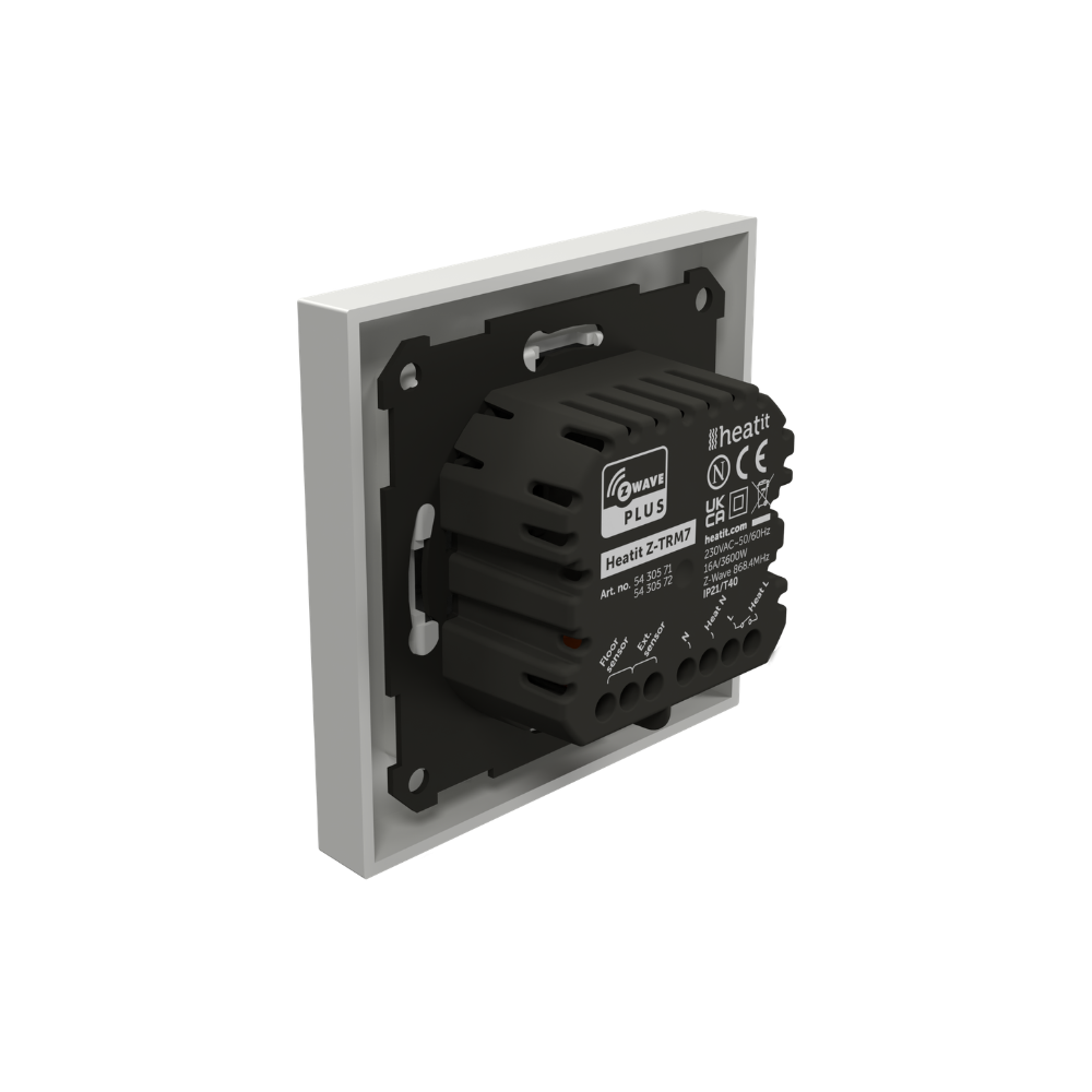 Heatit Z-TRM7 thermostat 3600W 16A - White RAL 9003 - Image 4