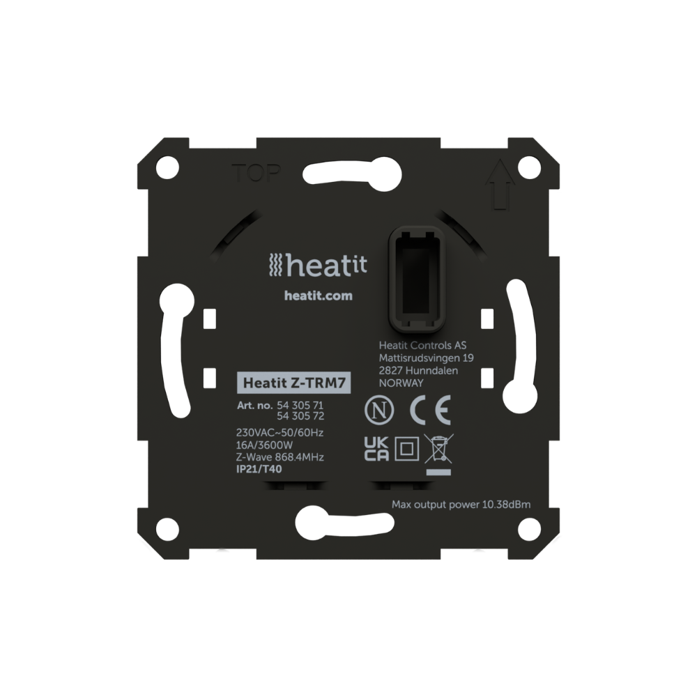 Heatit Z-TRM7 thermostat 3600W 16A - White RAL 9003 - Image 5