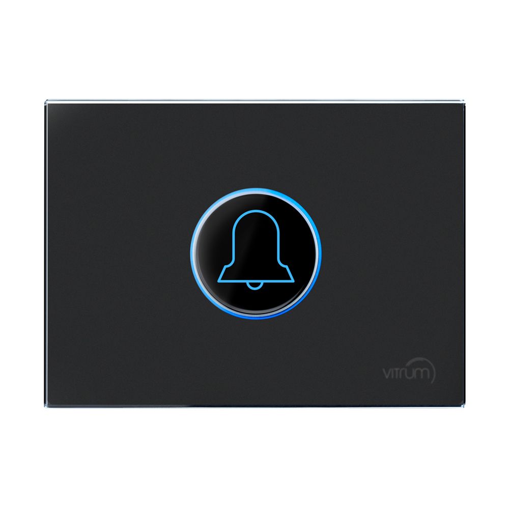 Vitrum EU I Bell Black Glass Etched