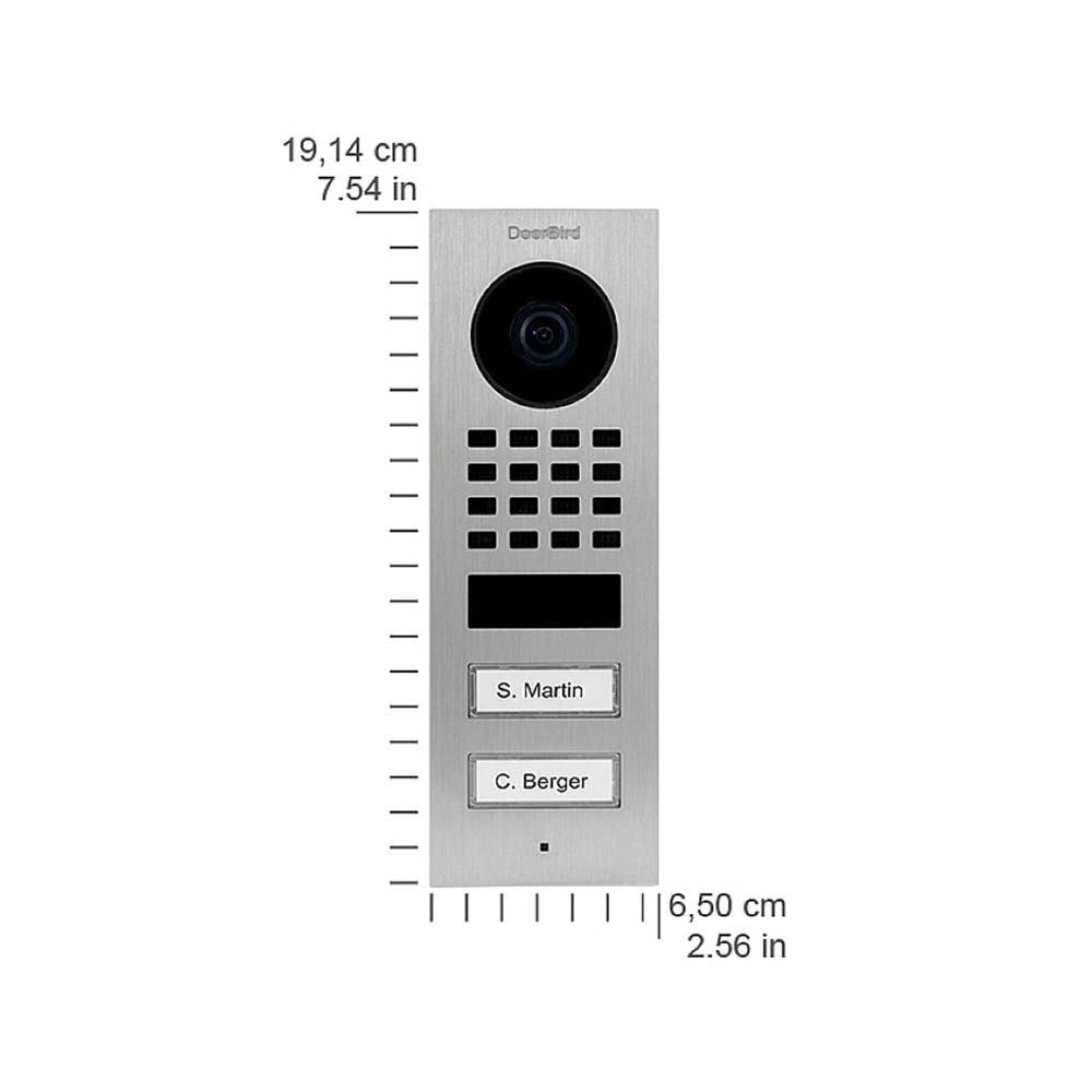 Doorbird IP Video Door Station D1102V Surface-mount, 2 call buttons - Image 2