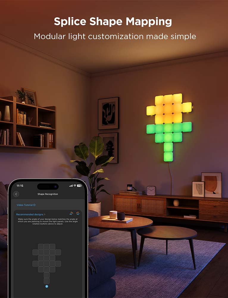 Govee Smart Mini Panel Lights (10-pack) - Image 7