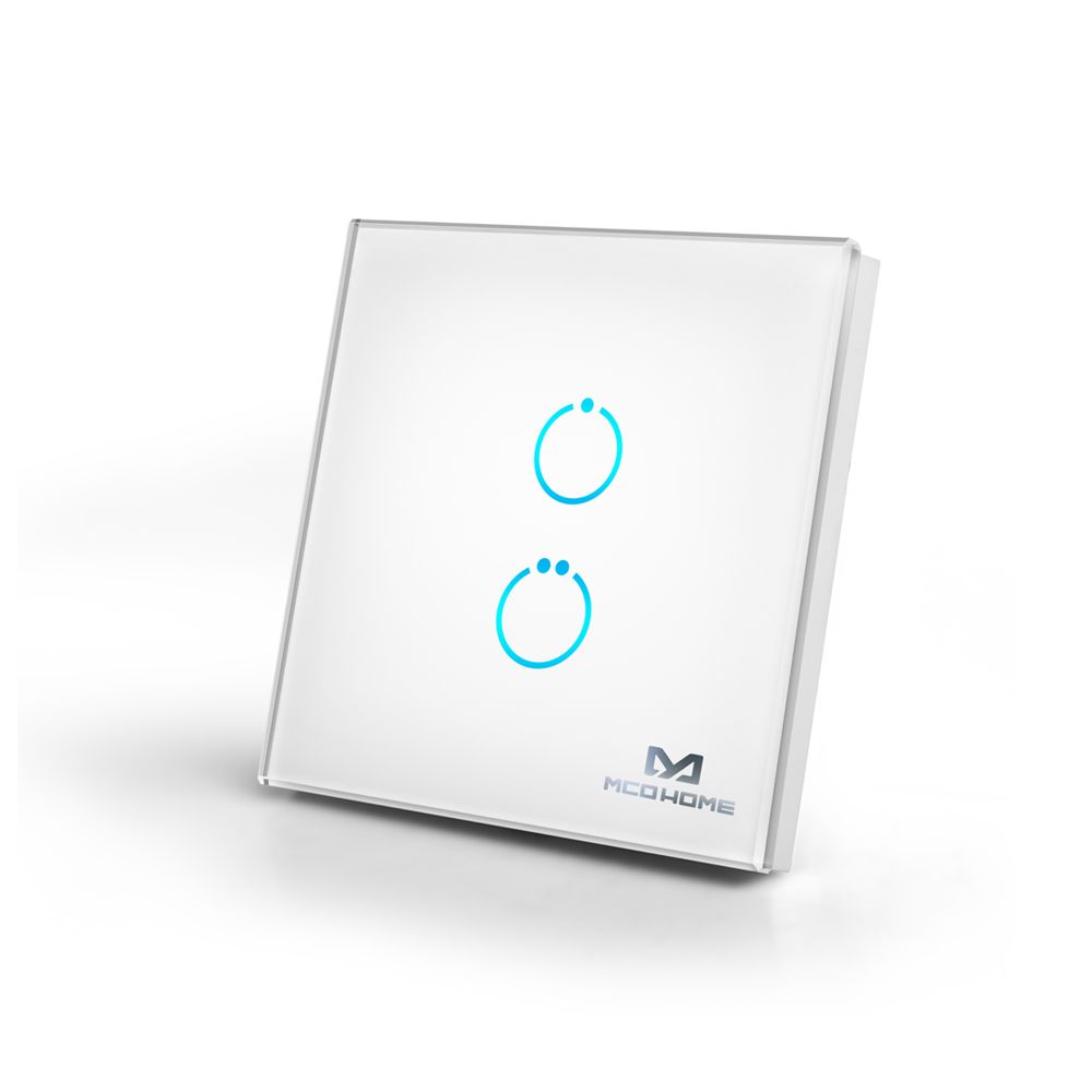 MCOHome Touch Panel Switch 2 Button Black - Image 2