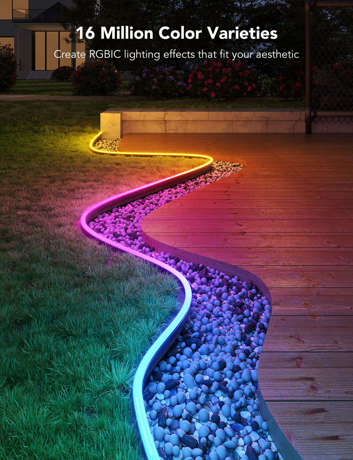 Govee RGBIC Outdoor Neon Rope Light (10m) - Image 3