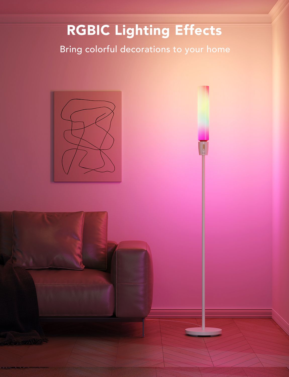 Govee RGBICWW Cylinder Floor Lamp - Image 4