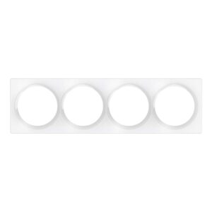 Nice Walli Quadruple Cover Plate - white