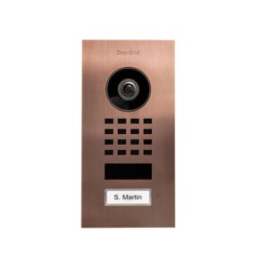Doorbird IP Video Door Station D1101V Flush-mount stainless steel V2A, brushed, PVD coating with bronze finish