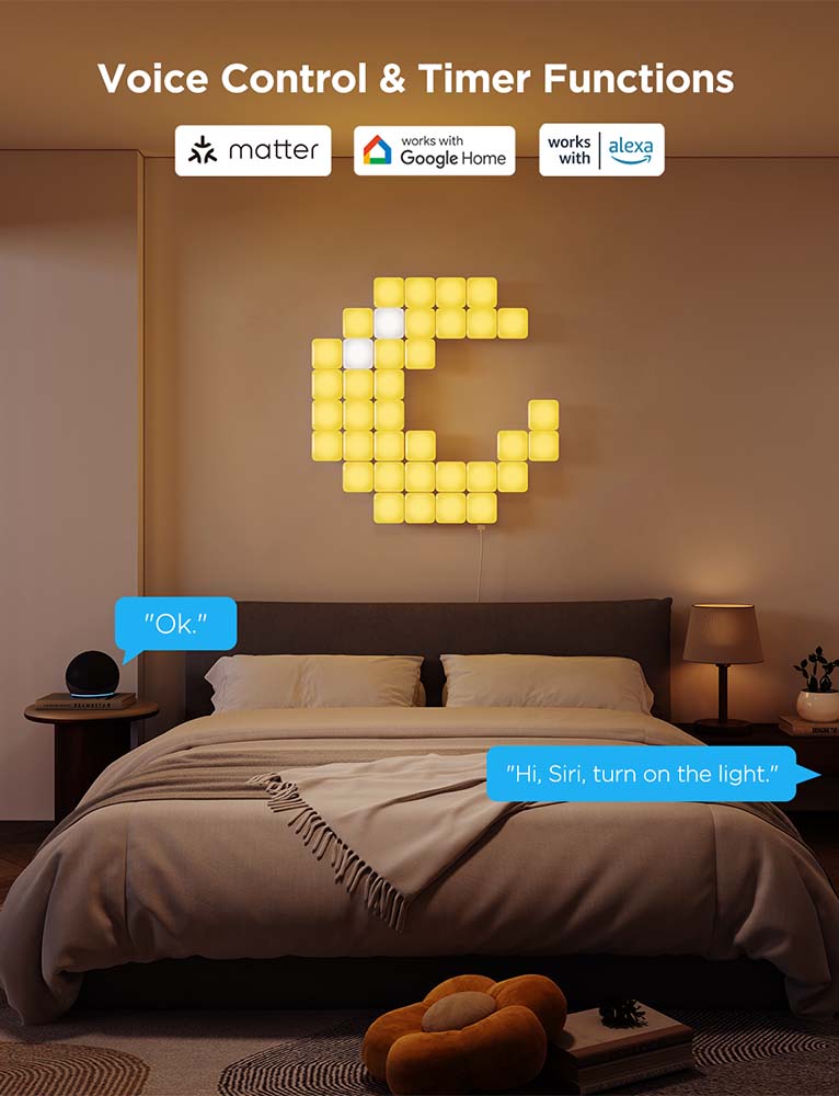 Govee Smart Mini Panel Lights (10-pack) - Image 8
